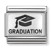 Nomination Composable Classic Link 330109/02 Graduation with Hat in 925 Silver